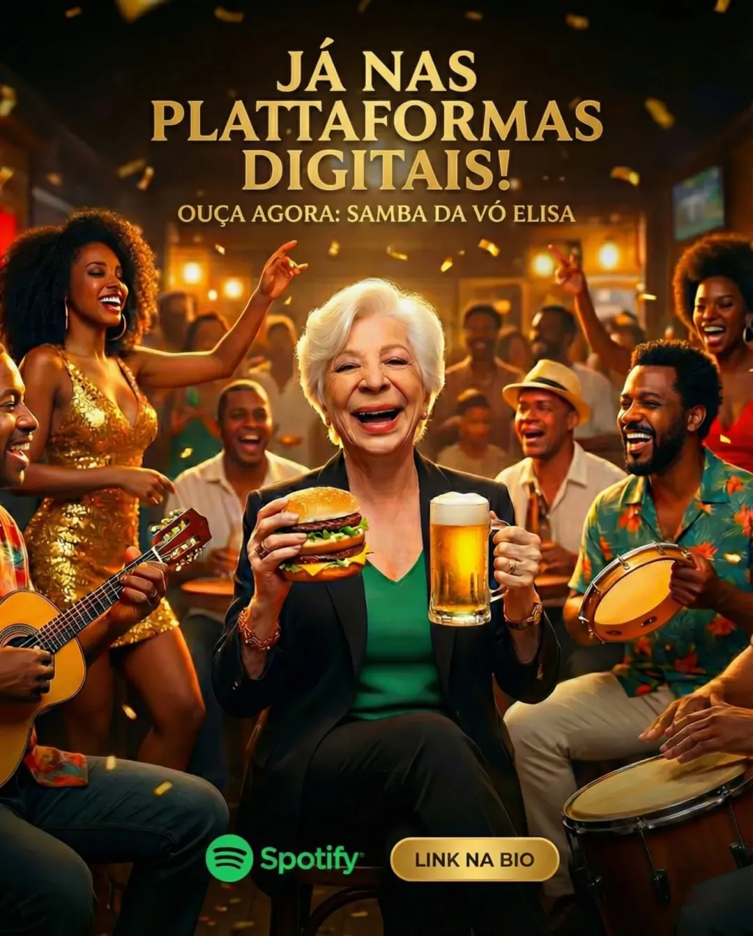 Capa do álbum 'Samba da Vó Elisa' de Elisa Pereira de Barros no Spotify - Música Personalizada